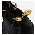 Christian Dior Borsa Lady Dior Canage in nylon nero e oro Auth bs32111 D'oro - vista 10