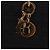 Christian Dior Borsa Lady Dior Canage in nylon nero e oro Auth bs32111 D'oro - vista 17