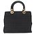 Christian Dior Borsa Lady Dior Canage in nylon nero e oro Auth bs32111 D'oro - vista 2