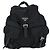Zaino PRADA in nylon nero argento Auth 153760 - vista 13