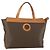 Céline Borsa tote in tela Macadam CELINE in pelle PVC marrone oro Auth ki6248 D'oro