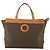 Céline Borsa tote in tela Macadam CELINE in pelle PVC marrone oro Auth ki6248 D'oro - vista 13