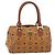 MCM Vicetos Logogram Borsa a Mano in Pelle PVC Marrone Oro Auth gh1457 D'oro - vista 13