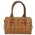 MCM Vicetos Logogram Borsa a Mano in Pelle PVC Marrone Oro Auth gh1457 D'oro - vista 2