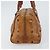 MCM Vicetos Logogram Borsa a Mano in Pelle PVC Marrone Oro Auth gh1457 D'oro - vista 4