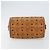 MCM Vicetos Logogram Borsa a Mano in Pelle PVC Marrone Oro Auth gh1457 D'oro - vista 5
