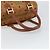 MCM Vicetos Logogram Borsa a Mano in Pelle PVC Marrone Oro Auth gh1457 D'oro - vista 7