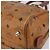 MCM Vicetos Logogram Borsa a Mano in Pelle PVC Marrone Oro Auth gh1457 D'oro - vista 9