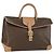 Céline Borsa a mano in tela Macadam CELINE in pelle PVC marrone e oro Auth mr1691 D'oro