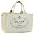 PRADA Borsa Canapa PM in tela beige oro Auth gh1549 D'oro