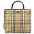 Bolsa de mão em PVC bege e dourado com estampa Nova Check da BURBERRY Auth 159987 - vista 13