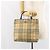 Bolsa de mão em PVC bege e dourado com estampa Nova Check da BURBERRY Auth 159987 - vista 21