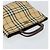 Bolsa de mão em PVC bege e dourado com estampa Nova Check da BURBERRY Auth 159987 - vista 6