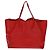 Céline Borsa tote Horizontalkava in pelle rossa e oro Auth bs32104 Rosso D'oro - vista 13