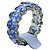 Autre Marque 14k Weißgold Eternity Ring mit blauen Tansaniten