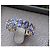 Autre Marque 14k Weißgold Eternity Ring mit blauen Tansaniten - Ansicht 4