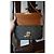Céline Borsa Celine Triomphe in tela stampata e vitello color cammello Marrone - vista 8