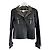 Chanel Pre-Fall 2007 Button Trim Leather & Shearling Jacket Black