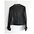 Chanel Pre-Fall 2007 Button Trim Leather & Shearling Jacket Black - view 4