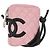 Chanel Cambon Umhängetasche aus gestepptem Leder klein Pink