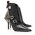 Botas de tobillo Janet de lona Monogram de piel de ternera Louis Vuitton Negro - vista 2