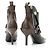 Botas de tobillo Janet de lona Monogram de piel de ternera Louis Vuitton Negro - vista 3