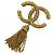 Broche à frange Coco Mark de Chanel Doré Métallisé