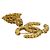 Broche à frange Coco Mark de Chanel Doré Métallisé - vue 3