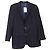 Hugo Boss Single-Breasted Blazer with Pockets in Navy Blue Wool