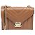 Michael Kors Whitney Medium gesteppte Schultertasche aus braunem Leder Rot