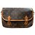 Sac à épaule Gibeciere MM Monogram Louis Vuitton Marron