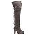 Botas altas de cuero gris Sergio Rossi Wrap Around