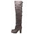 Botas altas de cuero gris Sergio Rossi Wrap Around - vista 4