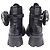 Stivali da combattimento Prada Monolith in pelle nera e nylon - vista 5