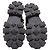 Stivali da combattimento Prada Monolith in pelle nera e nylon - vista 6