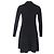 Khaite Gestricktes Mini-Kleid mit Kragen aus schwarzer Wolle - Ansicht 3
