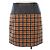 Falda de cachemira Hermès Negro Beige Naranja - vista 2