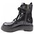Prada gebürstete Lederstiefel Schwarz - Ansicht 2