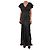 Rat & Boa Schwarzes, transparentes Lurex-Maxikleid - Größe XXS