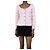 Alessandra Rich Top de bouclé rosa con botones - talla UK 4