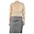 Chloé Beige Wollpullover mit Fronttasche - Größe XS Braun Wolle