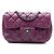 Chanel Roxo Extra Mini Retangular em Couro de Cordeiro com Pérolas e Fecho Único