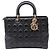 Borsa Lady Dior Grande con manico in pelle di agnello nera Nero