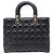 Borsa Lady Dior Grande con manico in pelle di agnello nera Nero - vista 3
