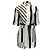 Abito camicia a righe con cintura Maje Ronson in viscosa bianca Stampa python