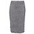 Falda lápiz midi de tweed gris de lana Max Mara
