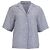Camicia button-down Sandro Livia in lino blu con stampa paisley Blu chiaro