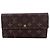 Portafoglio in tessuto Louis Vuitton Sarah Marrone