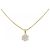 Autre Marque Au750 Blumen-Diamant-Halskette Golden