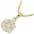 Autre Marque Au750 Blumen-Diamant-Halskette Golden - Ansicht 3